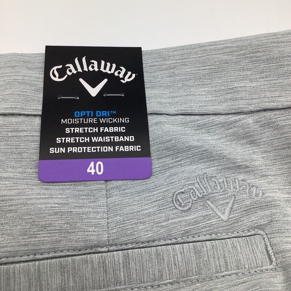 Callaway Mens Opti Dri Stretch Golf Shorts Gray Size 40 (Actual Size 42) NWT - Picture 7 of 8